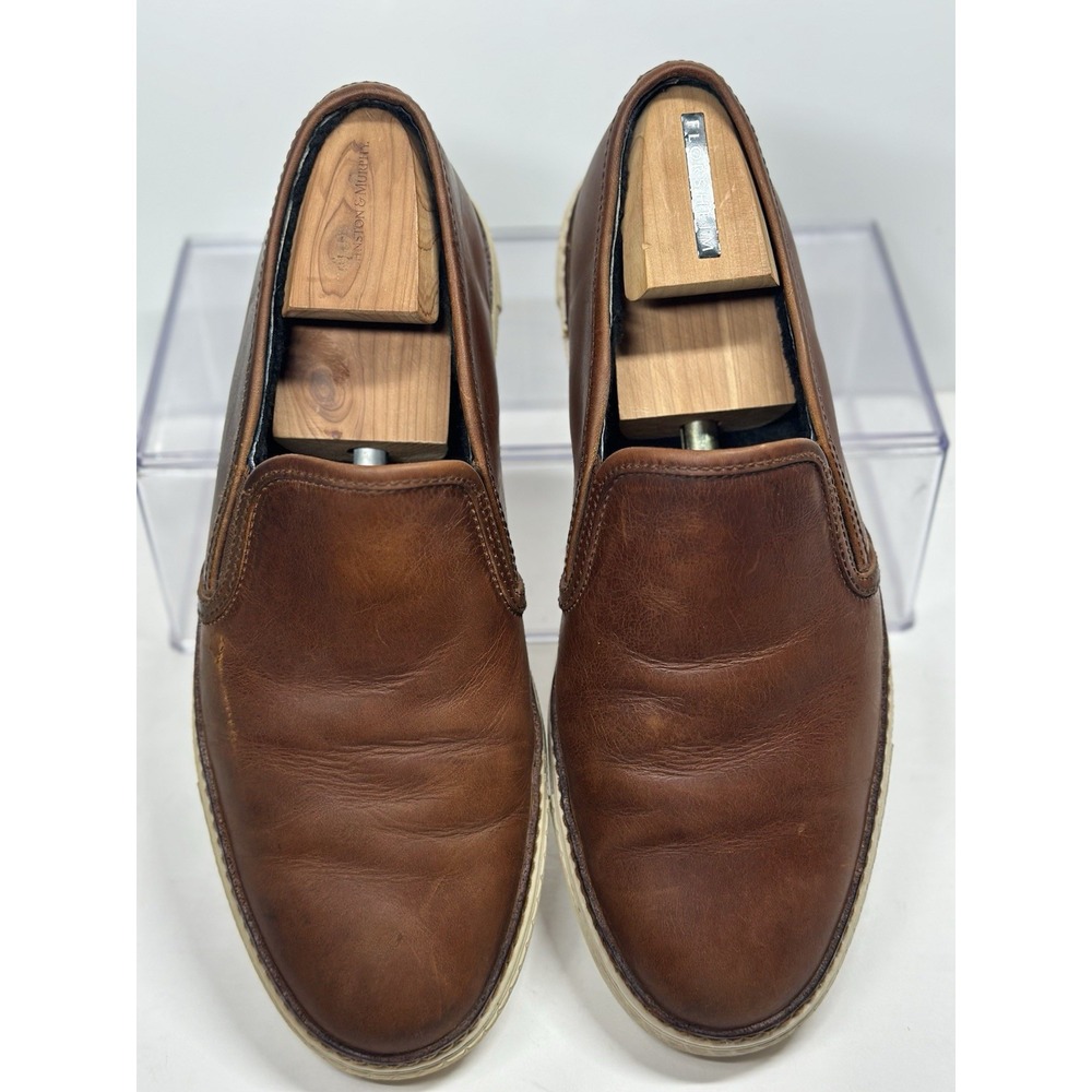 Frye Gates Slip On Brown Leather Loafer Sneakers Casual Shoes Men's Size 11.5 - Picture 3 of 11